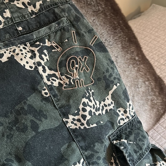 Zadig & Voltaire Pilote Camo Leo cargo high rise army green baggy loose Pants Mโ - Picture 7 of 11